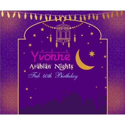 Custom Printable Arabian Nights Party backdrops polyester or Vinyl cloth High quality Computer print birthday background