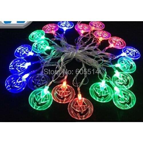 [Seven Neon]Free shipping 110V/220V colorful pumkin shape 4M 20leds party/Christmas/decoration/holiday led string light