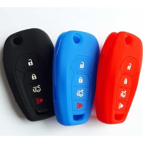 4Button Remote Holder Silicone Case For Chevrolet Malibu Cruze Flip Key Shell Cover