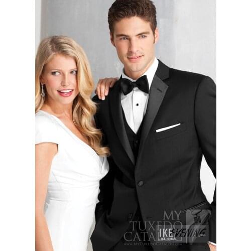 Groom Tuxedos Best Man Peak Lapel Bridegroom Formal Men Wedding Suits(Coat+Pants+Tie+Vest) men wedding tuxedo suits