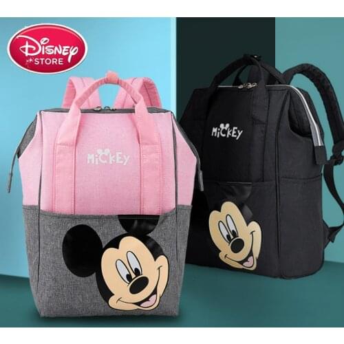 Disney Mickey Minnie Bags Diaper Backpack for Mom Multifunctional Mummy Maternity Nappy Bag Baby Nappy Bags Organizer