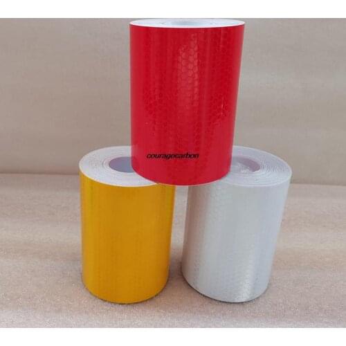 10cm*3M High Light PVC Reflective Safety Warning Tape Road Traffic Construction Site Self-adhesive Reflective Guide Sign