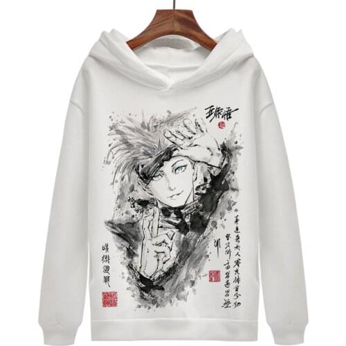 Japan Anime jujutsu kaisen Hoodie Women/Men Coat Sweatshirt Harajuku Streetwear Oversized Clothes