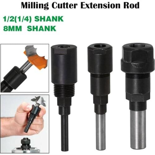 High Quality 6.35mm/8mm/12.7mm Shank Milling Cutter Extension Rod Engraving Machine Collet Extension Woodworking Extension Tool
