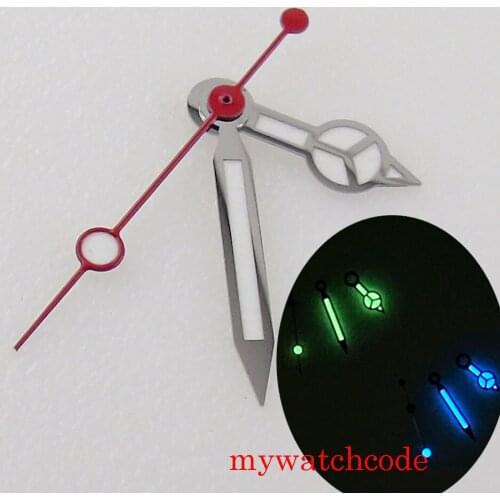 Green/Blue Luminous Watch Hands For NH35A NH36A 7s35 4r35 7009 Automatic Movement Wristwatch Parts