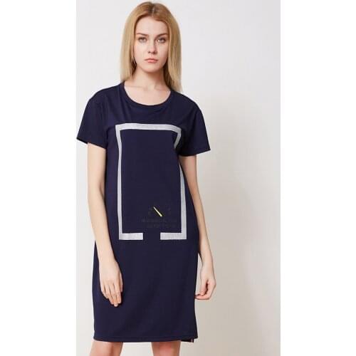 BOSIDENG SUMMER NWomen T-Shirts short Sleeve Spring Tee 3D Print Casual Tops 2XL Oversized Lady Loose T-Shirt Pullovers Clothes