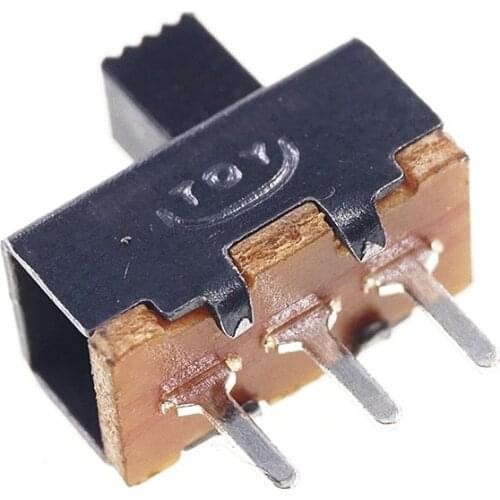1000pcs Slide Switch 2 Position 3 Pin SPDT 1P2T Through Hole PCB Panel Mini Vertical Knob Height 4.0mm SS12F17G4