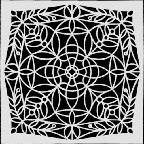 13*13 Leaves frame Layering Stencils graffiti hand copied board hollowed out diy photo album graphic spray painting tool