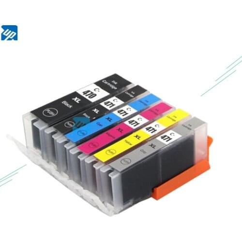 18PK For CANON 470 471 PGI-470 PGBK CLI-471 GY compatible ink cartridge For Canon PIXMA MG7740 TS8040 TS9040 with chip full ink