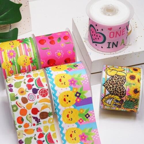 3 Inch 75 mm Cartoon Printed Grosgrain Ribbons For Hair Bows Craft Suppliers 54231