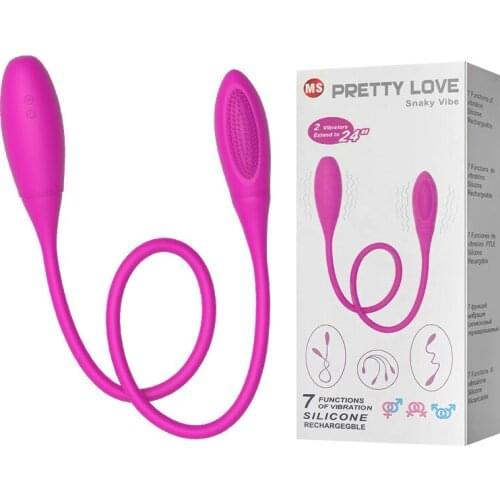 7 Speed Silicone Snaky Double Vibration USB Rechargeable G-spot Vibrator Bullet Adult Sex Products for Couple Toys