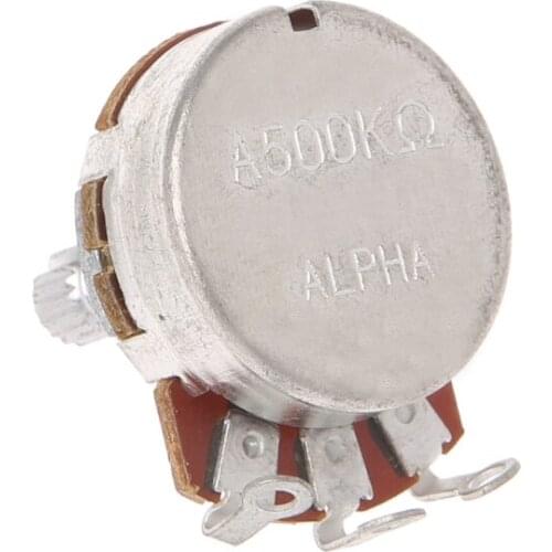 A500K Potentiometer Splined Pot Electric Guitar Bass Effect Amp Tone Volume Shaft15mm Parts Diameter 24mm