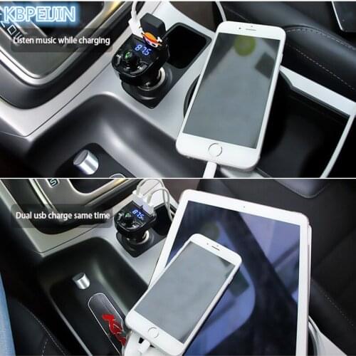 Bluetooth Car Kit FM Transmitter Handfree Dual USB Car Charger styling for lifan x60 620 520 320 x50 solano smily accessories