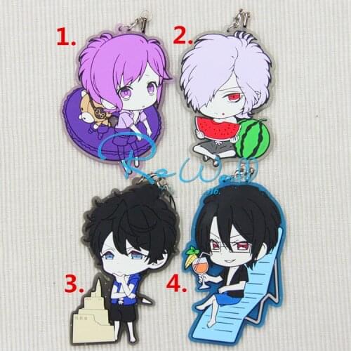 DIABOLIKLOVERS Anime keychain Yui Ayato Kanato Laito Ruki Yuma Shin Sakamaki Reiji Subaru Rubber strap/phone charms D142-X