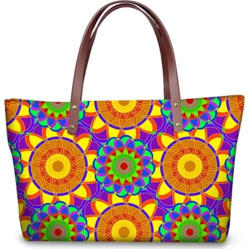 Brand Design Luxury bag Lady Handbags Fashion Mandala Printing Shoulder Bags For Women Shopper Bag Womens HandBag Female Bolsas