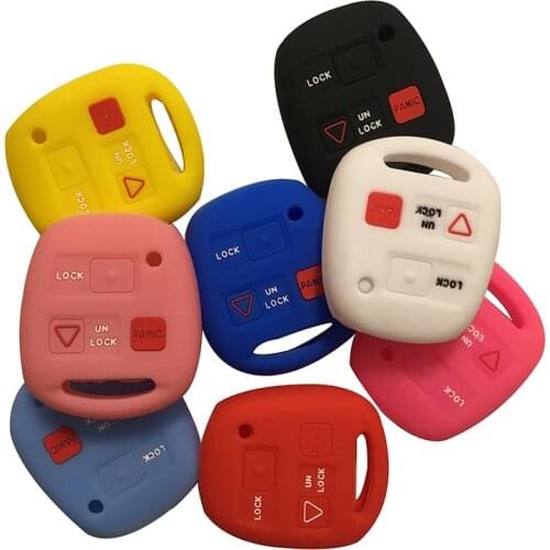 Silica Gel Key Cover Cap Flip Key For TOYOTA Avensis Camry Corolla Rav For Lexus Covers For Car Keys Case For Keychain Alarm