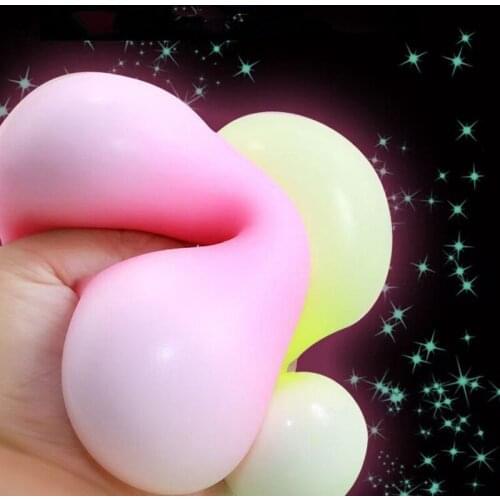 Decompression Artifact Flour Ball Cute Vent Ball Luminous Tofu Ball Glowing funny toys Relieve anxiety and express emotions