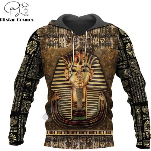 Ancient Egypt Tutankhamun 3D Printed Mens autumn Hoodie Harajuku Unisex Casual Pullover Streetwear Jacket Tracksuits DK131