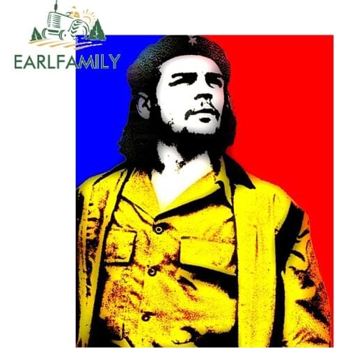 EARLFAMILY 13cm x 10.7cm for CHE GUEVARA Car Sticker Refrigerator Motorcycle 3D Decal Waterproof Sunscreen Car Door Protector