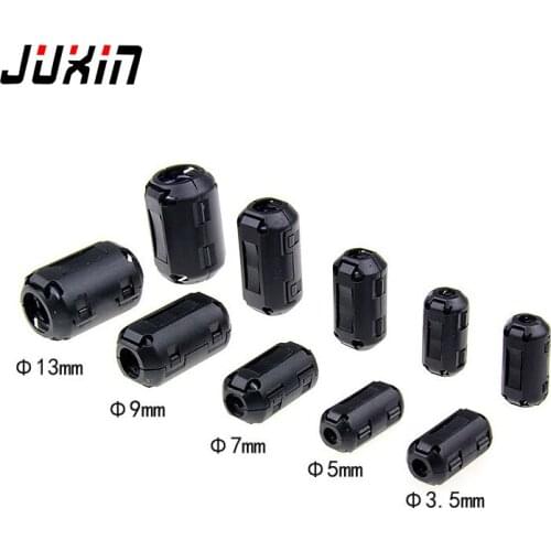 10 Pcs 5mm Clip-On Ferrite Ring Core Noise Suppressor For EMI RFI Clip Cable Active Components Filters Dropship