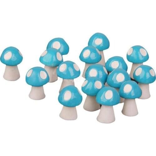 20pcs/lot Artificial Mini Mushrooms Micro Small World Landscaping Decoration Diy Accessories Plastic Craft High Quality