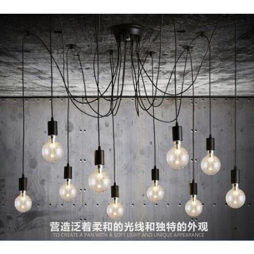Classic Loft American Country Retro Spider Chandelier E27 AC 85V-240V