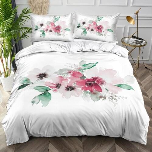 Floral Design Bedding Set Fashion Flower Duvet Cover Sets Quilt Covers 3-Piece Bed Linen Single 150x200cm Twin Custom Bedspreads