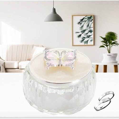 LASODY Butterfly Jewelry Storage Box for Rings Earrings Necklace Treasure Chest Organizer Jewelry Keepsake Box Case for Girl