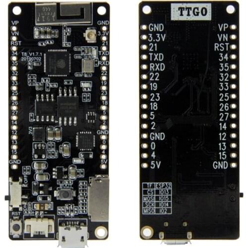 LILYGO TTGO T8 V1.7.1 ESP32 4MB PSRAM TF CARD 3D ANTENNA WiFi & Bluetooth ESP32-WROVER Micropython