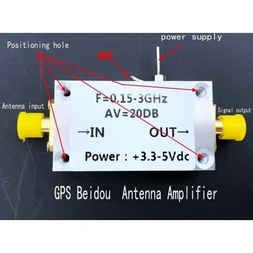 NEW Beidou GPS Pre-stage Antenna Low Noise Amplifier -110DBM High Sensitivity 0.7DB Noise Figure