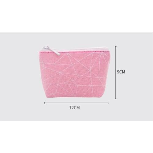 Fashion ladies canvas coin purse key chain snack bag USB cable zipper earphone bag cartoon mini girl key bag children gift