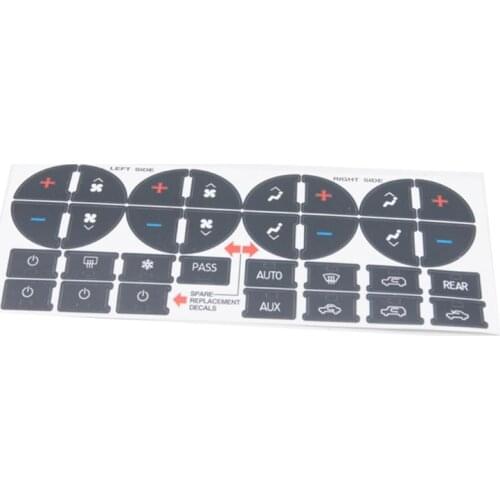 AC Dash Button Repair Kit Decal Stickers For Silverado Sierra tahoe Chevrolet Y4UA