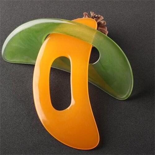 Natural Resin Massage Scraping Board For Face Neck shoulder Skin Care Tools Beeswax Smooth edges Handheld Guasha Scraper