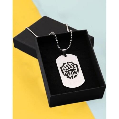 Escape From Tarkov Stainless Steel Pendant Necklace Dog Tag Bead Choker Necklaces Men and Women BEAR USEC Cosplay Jewelry Gift