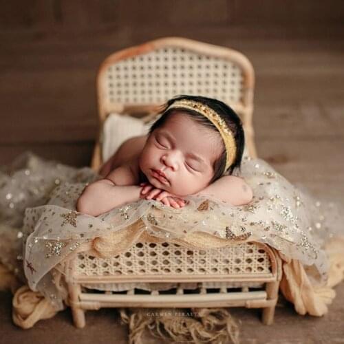 Newborn Photography Props Star River Bronzing Mesh Wrap Blanket Photo Background