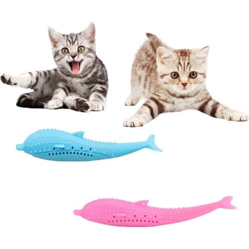 Cat Self-Cleaning Toothbrush Refillable Catnip Oral Care Pet Toys
