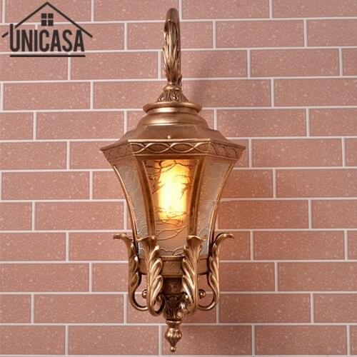 Modern Wall Lights Pathway Antique Sconce Aluminum Vintage Ceiling Fixtures Brown Led Lamp Outdoor Lighting Torch Light Garden