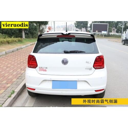 For VW Polo Spoiler ABS Material Car Rear Wing Primer Color 2019-2021 VW polo Rear Spoiler For Volkswagen new Polo Spoiler