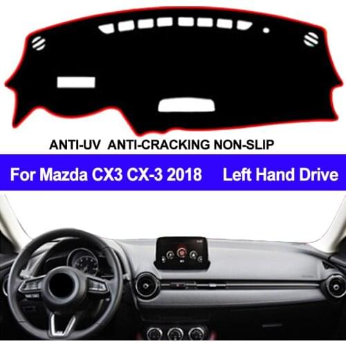 TAIJS Car Dashboard Cover For Mazda CX3 CX-3 2018 Dash Mat Automobile Dash Pad DashMat Sun Shade Carpet Anti-UV NON-Slip