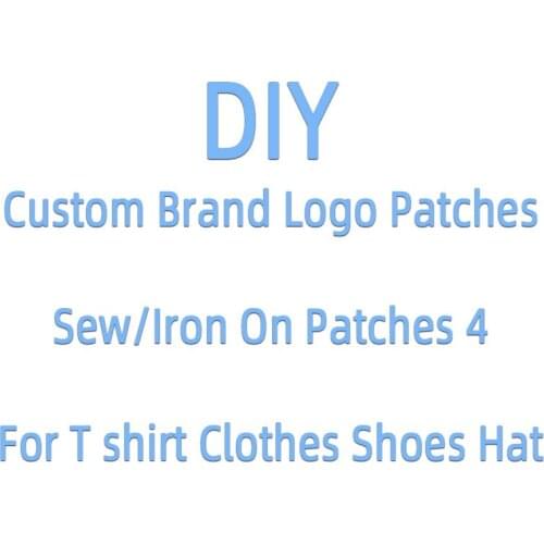 Iron on Letters Brand LOGO Patches Custom Towel Embroidery Patch Chenille Embroidery Stripes on Clothes Brand Appliques Stickers