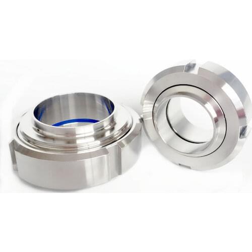 3/4" 1" 1.5" 2" 3" 4" Pipe OD SUS 304 Stainless Sanitary SMS/T-Thread Butt Welding On Socket Union Set Fitting Homebrew