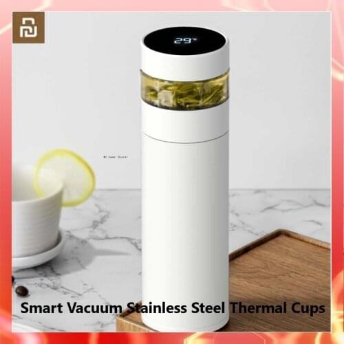 Mijia Quange Tea Cup Men Smart Thermos Cups Anti-Fall / Hot Atainless Steel Flower Tea Water Mug Portable Women Digital Display