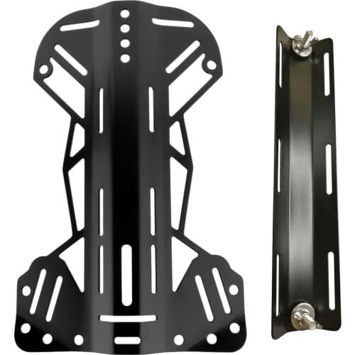Universal Aluminum Backplate Scuba Dive Back Plat w/ Single Tank Adapter for Scuba Diving Diver BCD Harness System Gear Kit Set