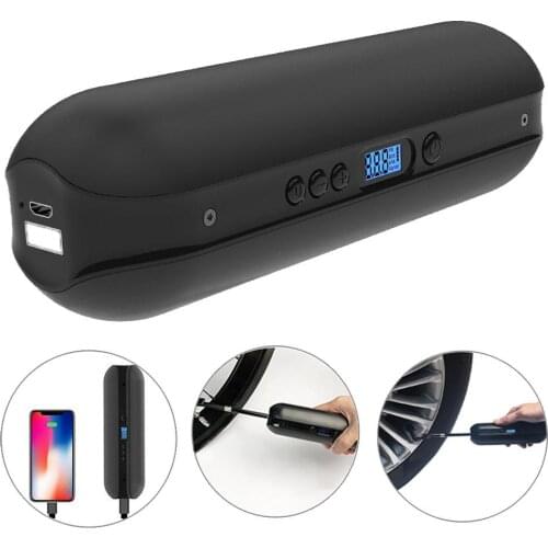 HobbyLane 150PSI Bike Electric Inflator Bicycle Cycle Air Pressure Pump Rechargeable Cordless Tire Pump for Baskateball E-Bike