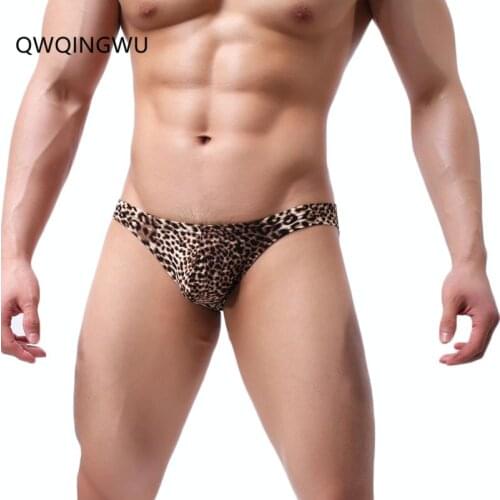 Sexy Briefs Men Underwear Leopard Printed Briefs Men Summer Thin Breathable Underwear Convex Pouch Funny Gay Briefs Underpants