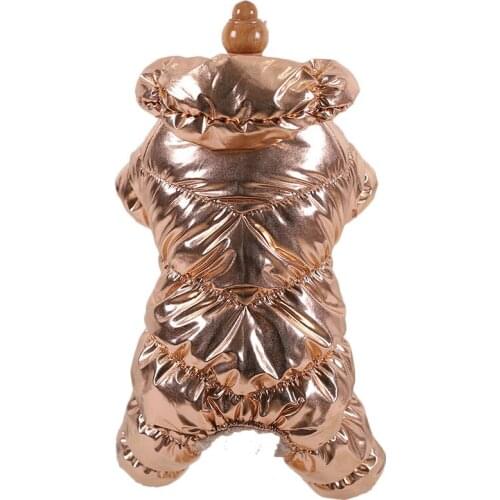 Winter Warm Down Dog Jacket Pet Dogs Costume Puppy Light-weight Four Legs Hoodie Coat Clothes For Teddy