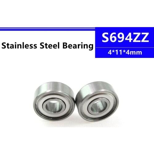 10pcs/50pcs S694ZZ 4*11*4mm Stainless Steel Deep Groove Ball Bearing 4x11x4mm SB694ZZ S694-2Z S694Z