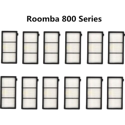 12pcs Washable Accessories Hepa Filter For irobot Roomba 800 Series 820 830 840 850 860 870 890 Robot Vacuum Cleaner Part