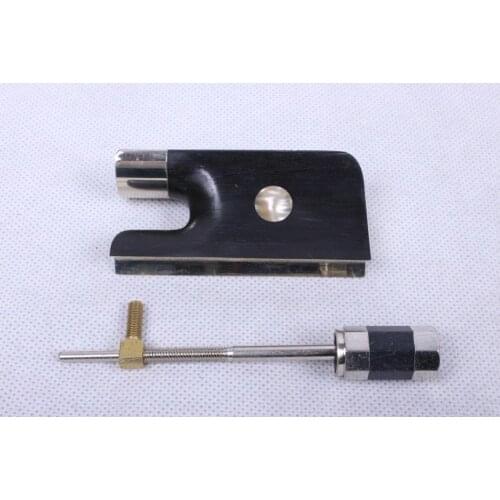 16 Inch VIola Bow Frog Ebony Wood Eye Inlay Viola Bow Parts Yinfente