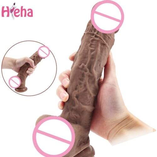 23.5*5cm Super Large Realistic Silicone Penis Dildo Sex Toy for Women Masturbator G Spot Sex Dildo with Sucker Big Dick Cock